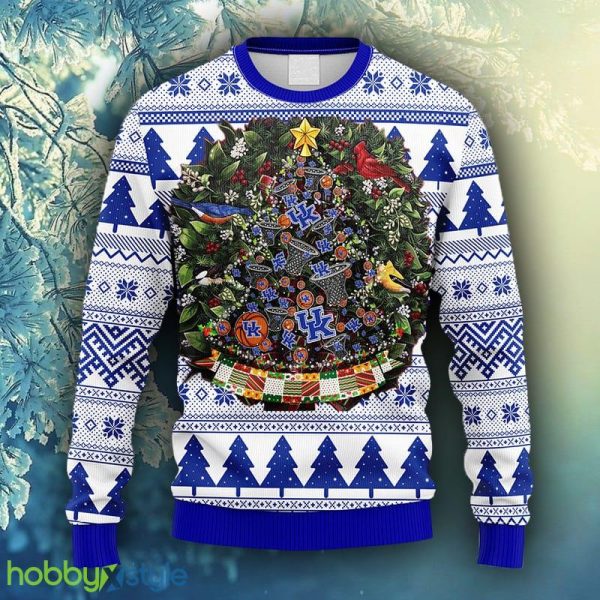 NCAA Christmas Duke Blue Devils Tree Ball Christmas Ugly Sweater For Men Women - NCAA Duke Blue Devils Tree Ball Christmas Ugly Sweater_1