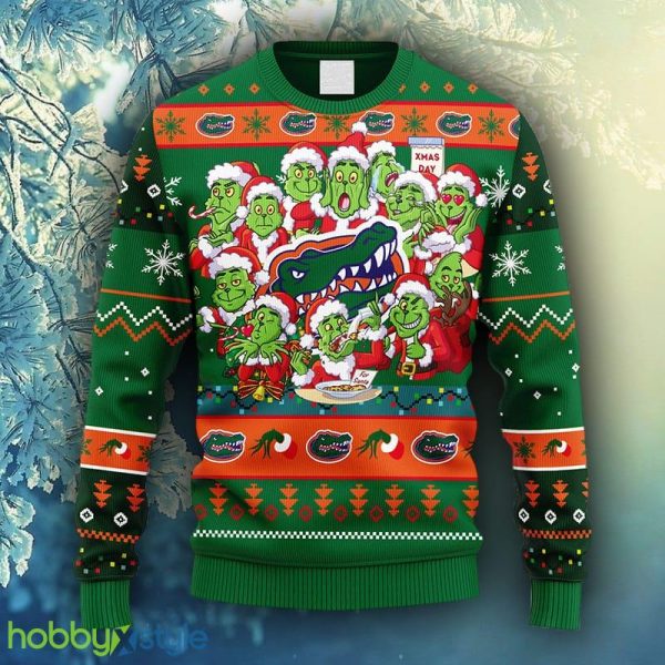 NCAA Christmas Florida Gators 12 Grinch Xmas Day Christmas Ugly Sweater For Men Women - NCAA Florida Gators 12 Grinch Xmas Day Christmas Ugly Sweater_1