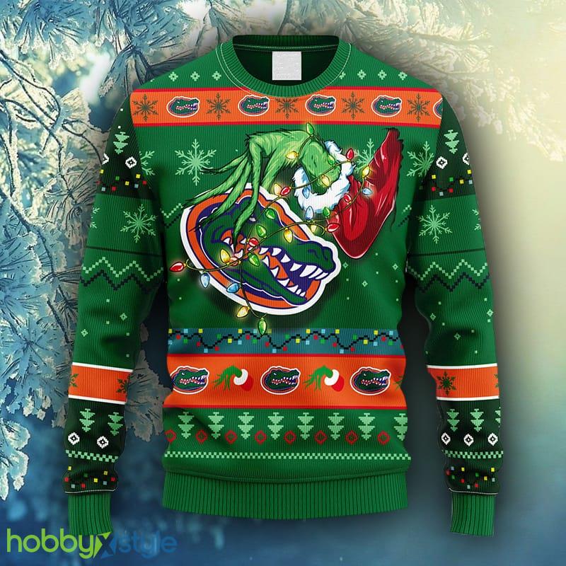 NCAA Christmas Florida Gators Grinch Christmas Ugly Sweater For Men Women - NCAA Florida Gators Grinch Christmas Ugly Sweater_1