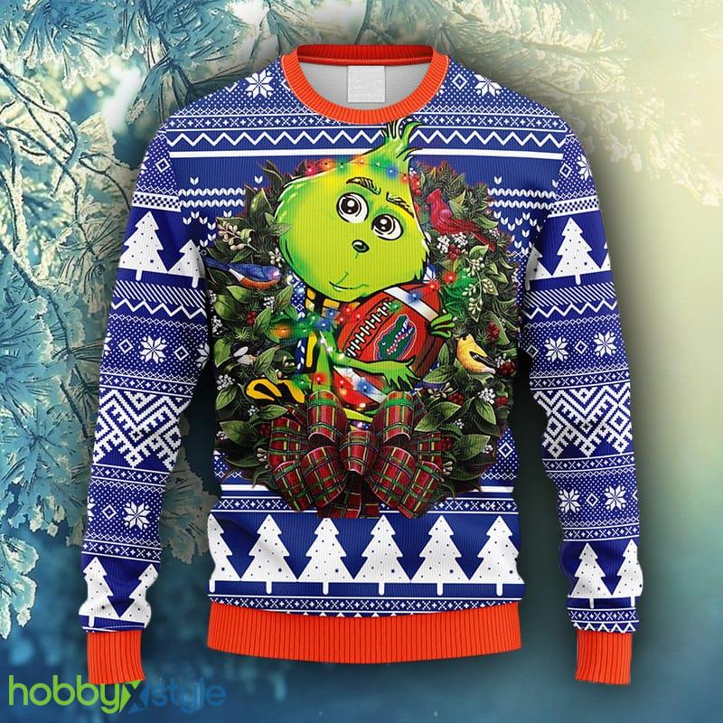 NCAA Christmas Florida Gators Grinch Hug Christmas Ugly Sweater For Men Women - NCAA Florida Gators Grinch Hug Christmas Ugly Sweater_1
