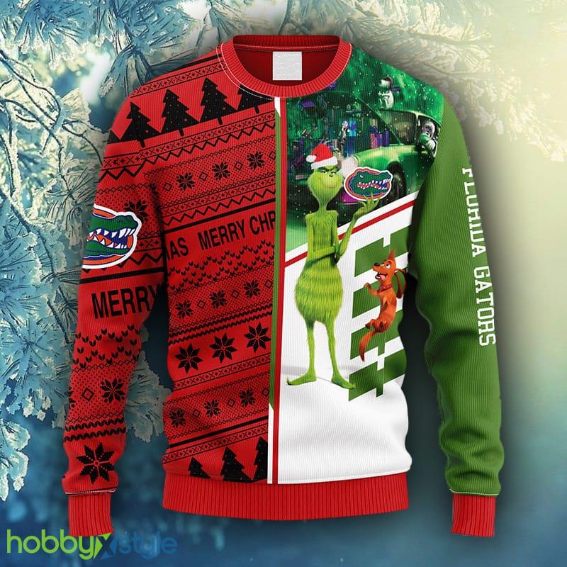 NCAA Christmas Florida Gators Grinch & Scooby-Doo Christmas Ugly Sweater For Men Women - NCAA Florida Gators Grinch & Scooby-Doo Christmas Ugly Sweater_1