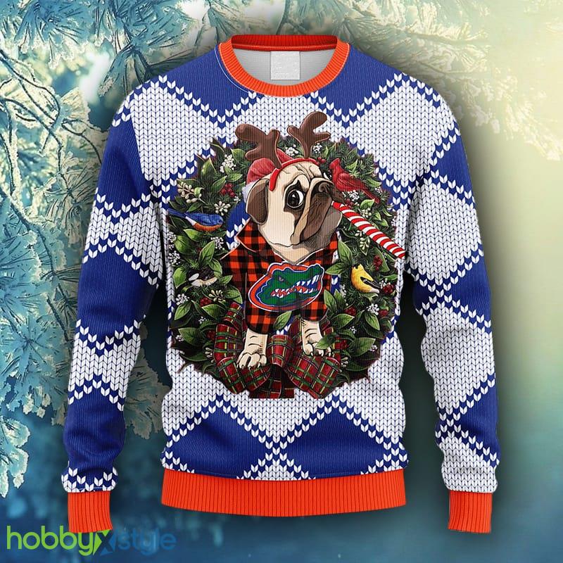 NCAA Christmas Florida Gators Pub Dog Christmas Ugly Sweater For Men Women - NCAA Florida Gators Pub Dog Christmas Ugly Sweater_1