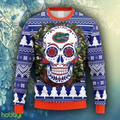 NCAA Christmas Florida Gators Skull Flower Ugly Christmas Ugly Sweater For Men Women - NCAA Florida Gators Skull Flower Ugly Christmas Ugly Sweater_1