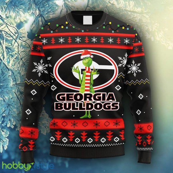 NCAA Christmas Georgia Bulldogs Funny Grinch Christmas Ugly Sweater For Men Women - NCAA Georgia Bulldogs Funny Grinch Christmas Ugly Sweater_1
