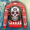 NCAA Christmas Georgia Bulldogs Skull Flower Ugly Christmas Ugly Sweater For Men Women - NCAA Georgia Bulldogs Skull Flower Ugly Christmas Ugly Sweater_2