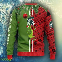 NCAA Christmas Michigan State Spartans Grinch & Scooby-Doo Christmas Ugly Sweater For Men Women - NCAA Michigan State Spartans Grinch & Scooby-Doo Christmas Ugly Sweater_2