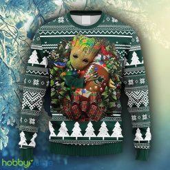 NCAA Christmas Michigan State Spartans Groot Hug Christmas Ugly Sweater For Men Women - NCAA Michigan State Spartans Groot Hug Christmas Ugly Sweater_1