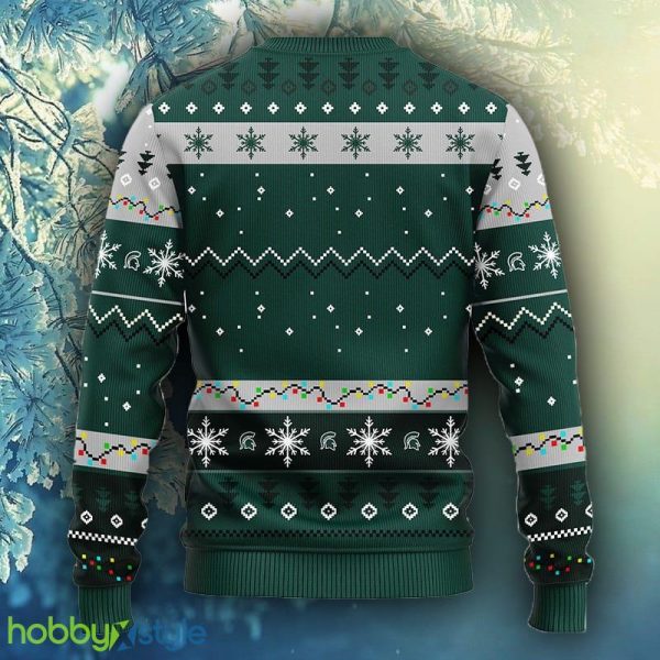 NCAA Christmas Michigan State Spartans HoHoHo Mickey Christmas Ugly Sweater For Men Women - NCAA Michigan State Spartans HoHoHo Mickey Christmas Ugly Sweater_2