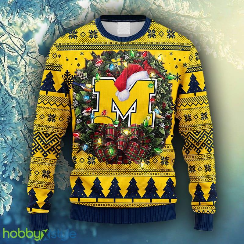 NCAA Christmas Michigan Wolverines Christmas Ugly Sweater For Men Women - NCAA Michigan Wolverines Christmas Ugly Sweater_1