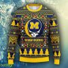 NCAA Christmas Michigan Wolverines Grateful Dead Ugly Christmas Fleece Sweater For Men Women - NCAA Michigan Wolverines Grateful Dead Ugly Christmas Fleece Sweater_2