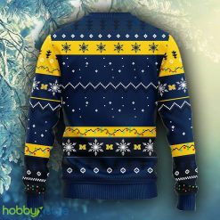 NCAA Christmas Michigan Wolverines HoHoHo Mickey Christmas Ugly Sweater For Men Women - NCAA Michigan Wolverines HoHoHo Mickey Christmas Ugly Sweater_2