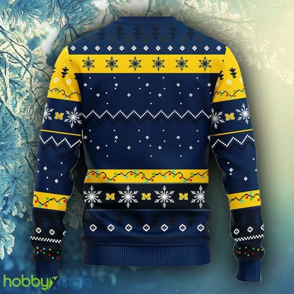 NCAA Christmas Michigan Wolverines HoHoHo Mickey Christmas Ugly Sweater For Men Women - NCAA Michigan Wolverines HoHoHo Mickey Christmas Ugly Sweater_2