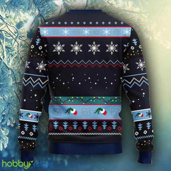 NCAA Christmas North Carolina Tar Heels 12 Grinch Xmas Day Christmas Ugly Sweater For Men Women - NCAA North Carolina Tar Heels 12 Grinch Xmas Day Christmas Ugly Sweater_2
