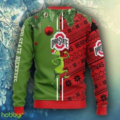NCAA Christmas Ohio State Buckeyes Grinch & Scooby-Doo Christmas Ugly Sweater For Men Women - NCAA Ohio State Buckeyes Grinch & Scooby-Doo Christmas Ugly Sweater_2