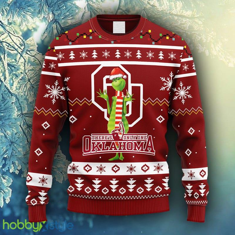 NCAA Christmas Oklahoma Sooners Funny Grinch Christmas Ugly Sweater For Men Women - NCAA Oklahoma Sooners Funny Grinch Christmas Ugly Sweater_1