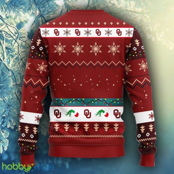 NCAA Christmas Oklahoma Sooners Grinch Christmas Ugly Sweater For Men Women - NCAA Oklahoma Sooners Grinch Christmas Ugly Sweater_2