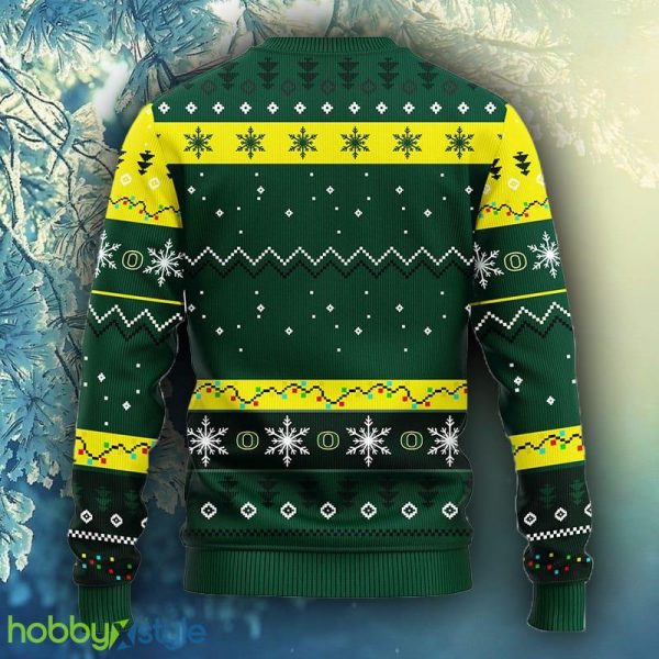 NCAA Christmas Oregon Ducks Dabbing Santa Claus Christmas Ugly Sweater For Men Women - NCAA Oregon Ducks Dabbing Santa Claus Christmas Ugly Sweater_2