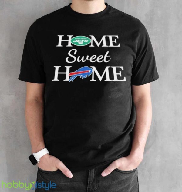 New York J Football And Buffalo Bills Football Home Sweet Home Shirt Product Photo 2