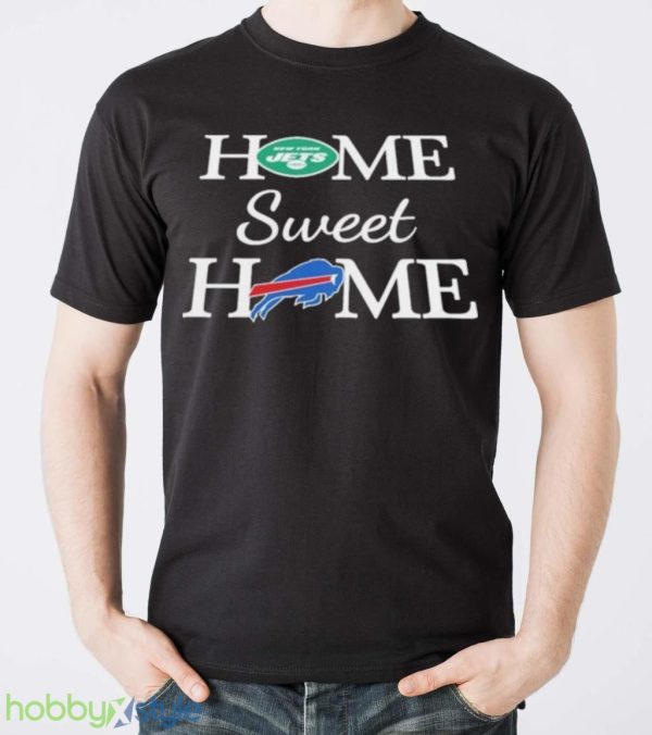 New York J Football And Buffalo Bills Football Home Sweet Home Shirt Product Photo 5