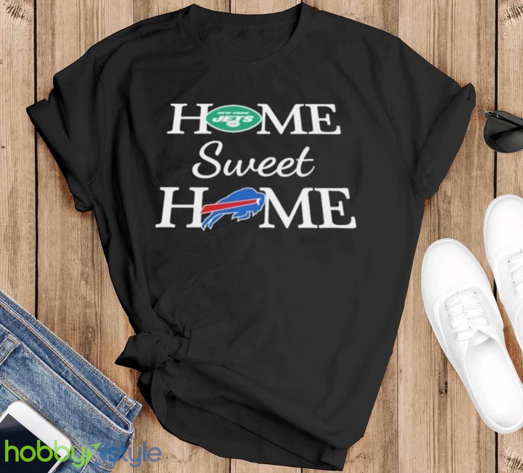 New York J Football And Buffalo Bills Football Home Sweet Home Shirt Product Photo 1