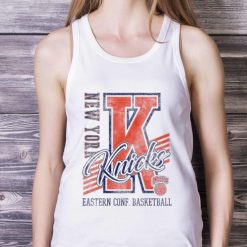New York Knicks Eastern Conference Basketball T shirt - White Ladies Tank Top