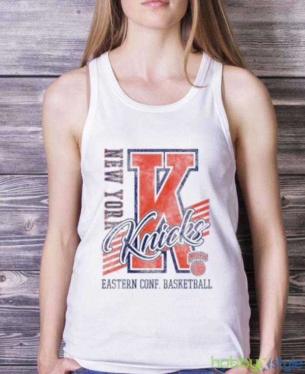 New York Knicks Eastern Conference Basketball T shirt - White Ladies Tank Top