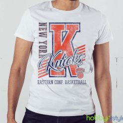 New York Knicks Eastern Conference Basketball T shirt - White Men T-Shirt
