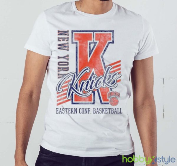 New York Knicks Eastern Conference Basketball T shirt - White Men T-Shirt