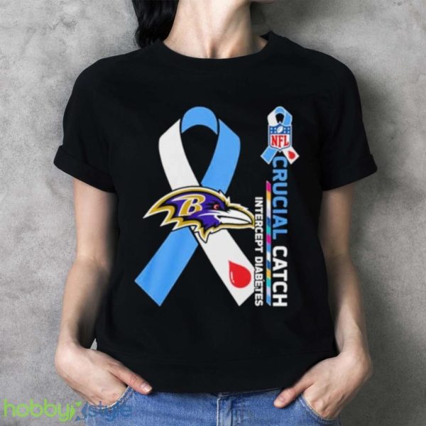 Nfl Baltimore Ravens Crucial Catch Intercept Diabetes Shirt Product Photo 3