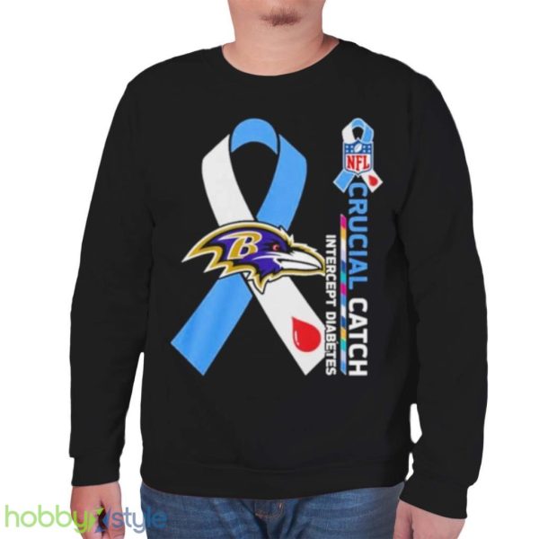 Nfl Baltimore Ravens Crucial Catch Intercept Diabetes Shirt Product Photo 7