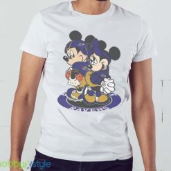 Nfl Baltimore Ravens Mickey Mouse And Minnie Mouse Shirt Product Photo 3