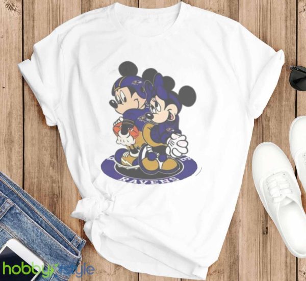 Nfl Baltimore Ravens Mickey Mouse And Minnie Mouse Shirt Product Photo 5