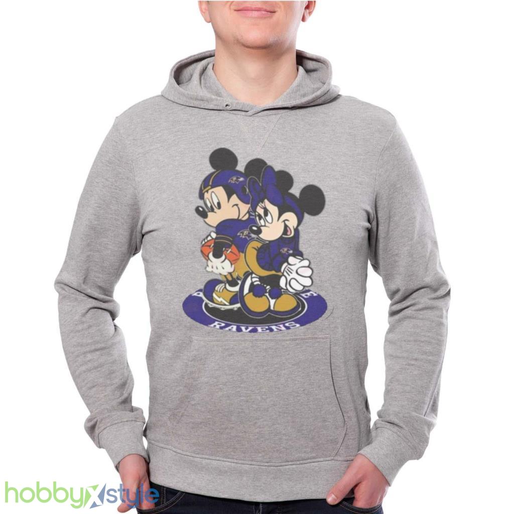 Nfl Baltimore Ravens Mickey Mouse And Minnie Mouse Shirt Product Photo 1