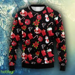 NFL Fans Atlanta Falcons Santa Claus Snowman Christmas Ugly Sweater For Men Women - NFL Atlanta Falcons Santa Claus Snowman Christmas Ugly Sweater_1