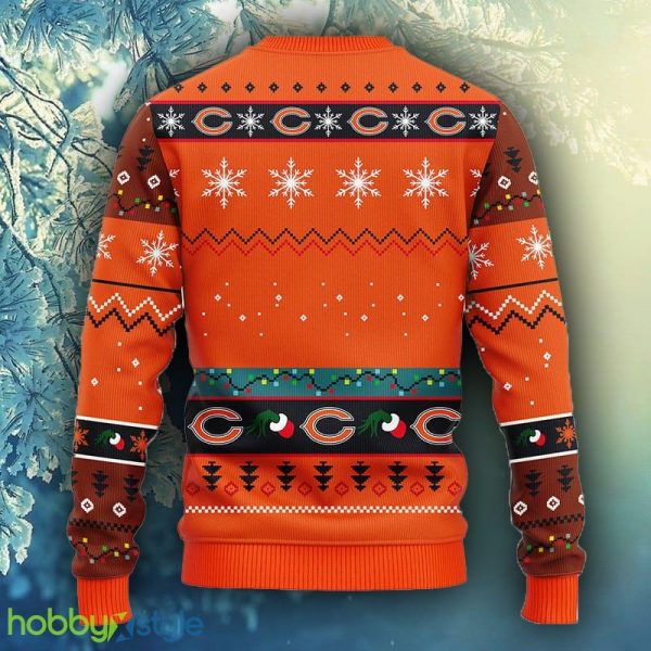 NFL Fans Chicago Bears 12 Grinch Xmas Day Christmas Ugly Sweater For Men Women - NFL Chicago Bears 12 Grinch Xmas Day Christmas Ugly Sweater_2