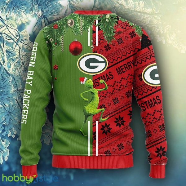 NFL Fans Green Bay Packers Grinch & Scooby-Doo Christmas Ugly Sweater For Men Women - NFL Green Bay Packers Grinch & Scooby-Doo Christmas Ugly Sweater_2