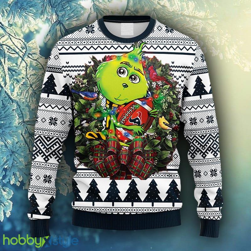 NFL Fans Houston Texans Grinch Hug Christmas Ugly Sweater For Men Women - NFL Houston Texans Grinch Hug Christmas Ugly Sweater_1