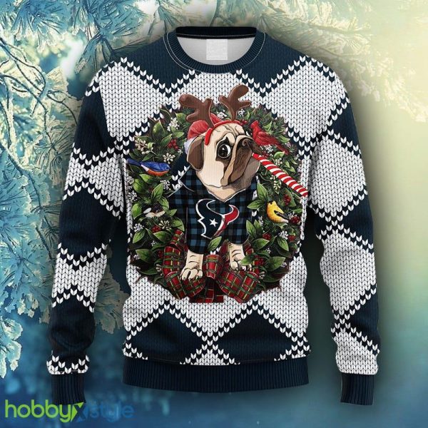 NFL Fans Houston Texans Pub Dog Christmas Ugly Sweater For Men Women - NFL Houston Texans Pub Dog Christmas Ugly Sweater_1