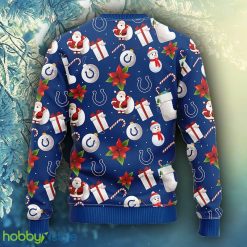 NFL Fans Indianapolis Colts Santa Claus Snowman Christmas Ugly Sweater For Men Women - NFL Indianapolis Colts Santa Claus Snowman Christmas Ugly Sweater_2