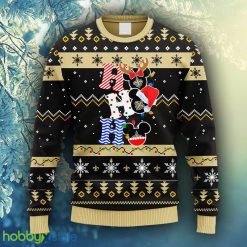 NFL Fans New Orleans Saints HoHoHo Mickey Christmas Ugly Sweater For Men Women - NFL New Orleans Saints HoHoHo Mickey Christmas Ugly Sweater_1