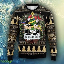 NFL Fans New Orleans Saints Snoopy Dog Christmas Ugly Sweater For Men Women - NFL New Orleans Saints Snoopy Dog Christmas Ugly Sweater_1