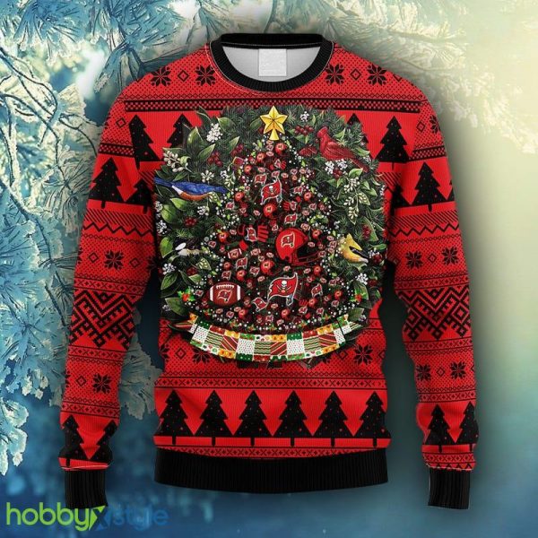 NFL Fans Tampa Bay Buccaneers Tree Ball Christmas Ugly Sweater For Men Women - NFL Tampa Bay Buccaneers Tree Ball Christmas Ugly Sweater_1