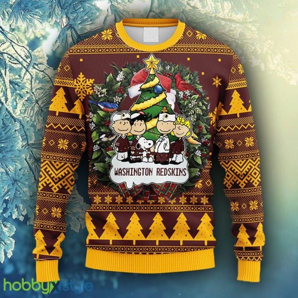 NFL Fans Washington Redskins Snoopy Dog Christmas Ugly Sweater For Men Women - NFL Washington Redskins Snoopy Dog Christmas Ugly Sweater_1