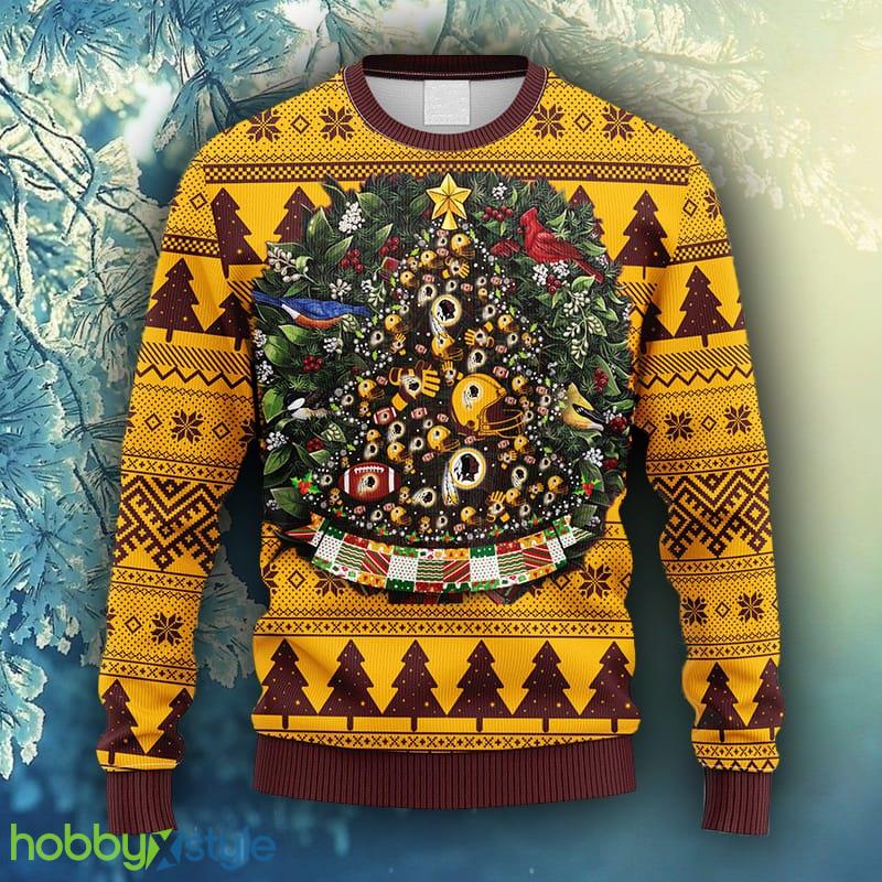 NFL Fans Washington Redskins Tree Ball Christmas Ugly Sweater For Men Women - NFL Washington Redskins Tree Ball Christmas Ugly Sweater_1
