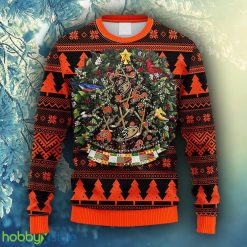 NHL Logo Anaheim Ducks Tree Ball Christmas Ugly Sweater For Men Women - NHL Anaheim Ducks Tree Ball Christmas Ugly Sweater_1