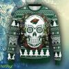 NHL Logo Minnesota Wild Skull Flower Ugly Christmas Ugly Sweater For Men Women - NHL Minnesota Wild Skull Flower Ugly Christmas Ugly Sweater_2