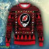 NHL Logo New Jersey Devils Grateful Dead Ugly Christmas Fleece Sweater For Men Women - NHL New Jersey Devils Grateful Dead Ugly Christmas Fleece Sweater_2