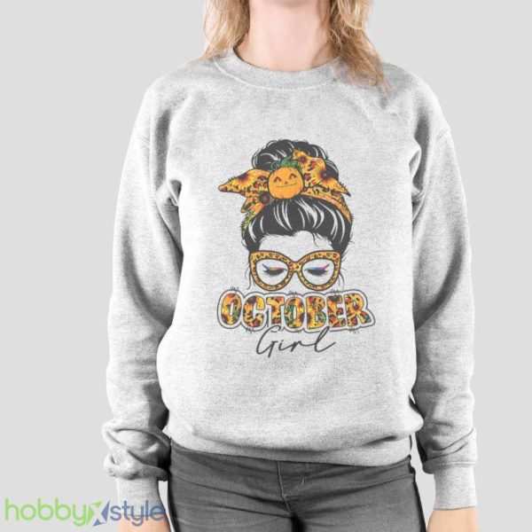 October Girl Halloween Thanksgiving Fall Birthday October T Shirt Product Photo 2