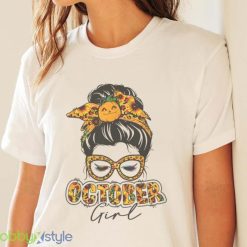 October Girl Halloween Thanksgiving Fall Birthday October T Shirt Product Photo 4