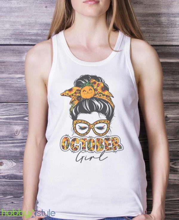 October Girl Halloween Thanksgiving Fall Birthday October T Shirt Product Photo 5